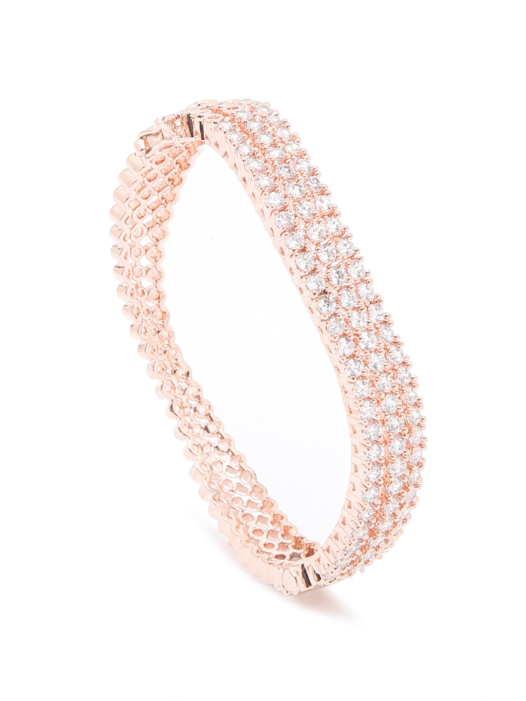 YouBella Jewellery Celebrity Inspired Gold Plated American Diamond Bracelet for Girls and Women